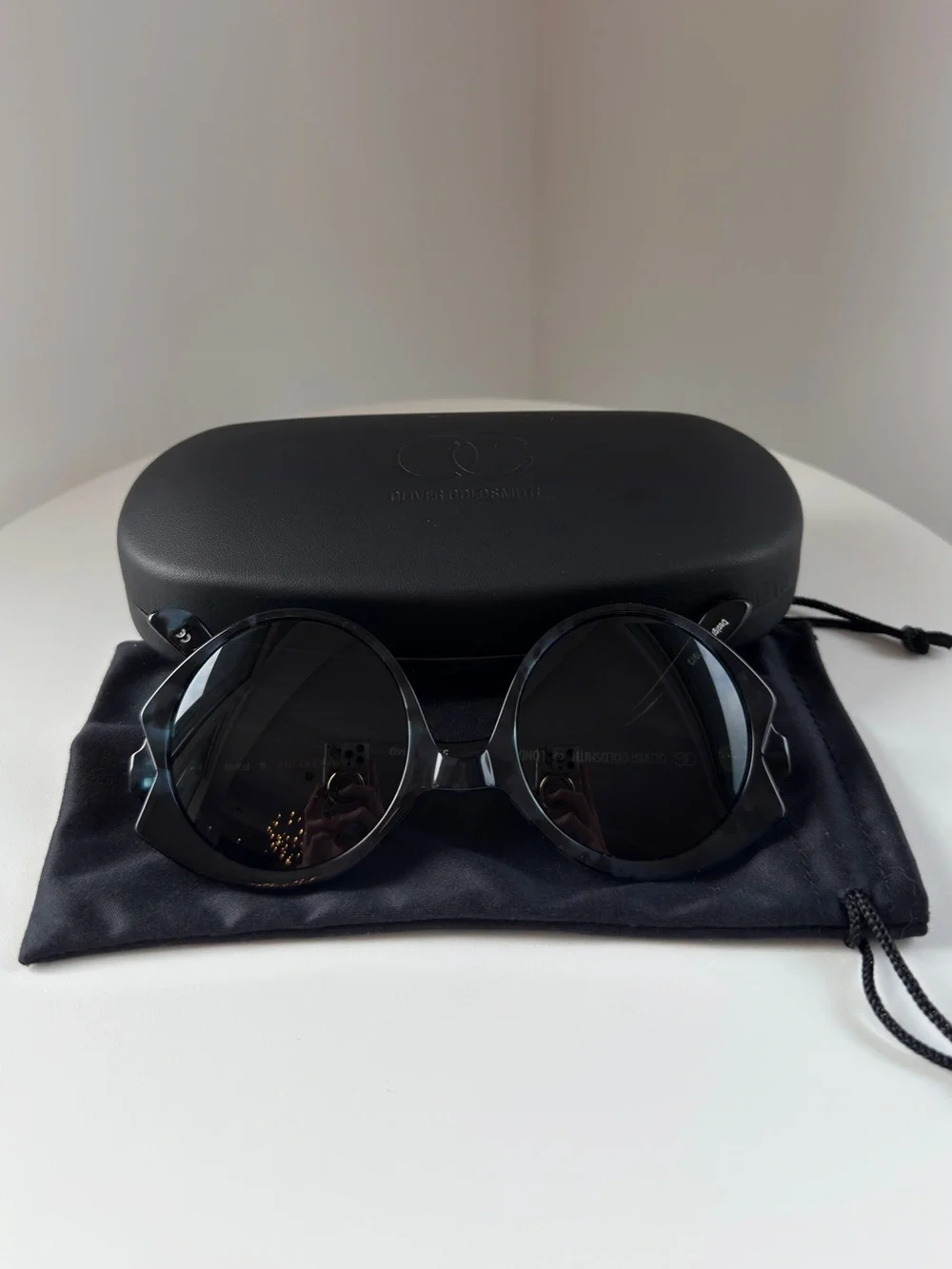 OLIVER GOLDSMITH Handmade ‘Circle Line’ Sunglasses in Rain